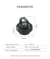 CUBREPIEZAS DE GAS LONJUCA CAMPINGMOON Con Anillo Colgante Y Absorción Magnética Fuerte Cubierta Protectora De Carta Material De Aluminio - details 1