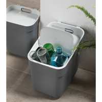 Curver Cubo de Basura 20 L Papelera Contenedor Tapa Reciclaje Color Azul claro,  Gris oscuro,  Verde menta y mas - details 1