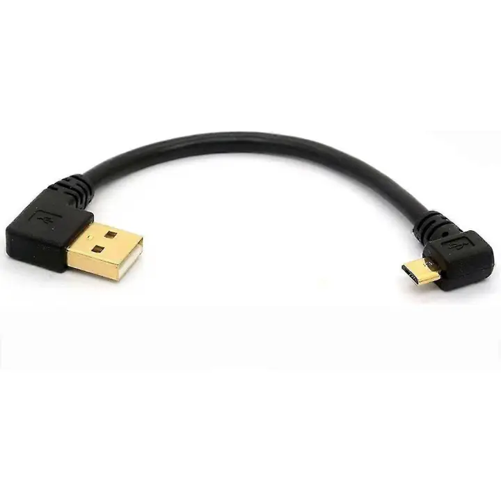 Extensor de carga de ángulo izquierdo de 50cm y cable extensor de carga de 90 grados Usb 2,0 a Micro Usb B Cable macho - 1