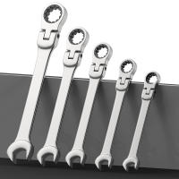 Juego De Llaves De Encaje Ratchet Con Cabeza Flexible 72 Dientes Acero Cromo Vanadio Herramienta Manual Para Reparación De Coches Terminado En Espejo - details 1