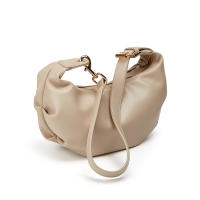 Bolso De Mano Para Mujer Estilo Moderno Con Pliegues Ajustable Correa Color Negro Y Otoño Blanco Adecuado Para Uso Diario - details 1