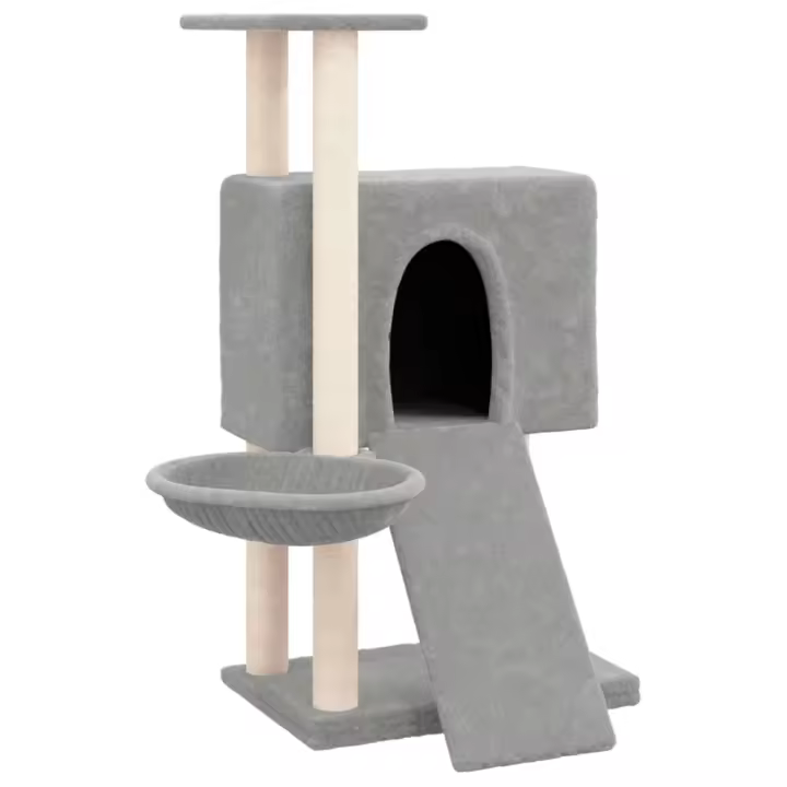 Rascador para Gatos con postes de ISAL gris Claro 96 cm - 1