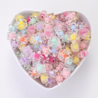 30/100/200Pcs Cuentas De Acrílico Para Joyería Espaciadoras Estrella Flor Para Hacer Pulseras Collares Suministros DIY Para Niñas - details 8