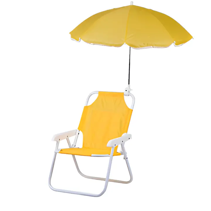 Silla plegable para niños with Sombrilla ajustable y portátil para Playa, camping y Jardín Color Naranja - 1