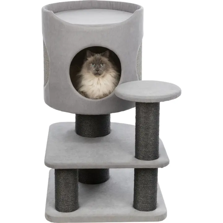 Trixie Rascador para Gatos XXL Tazio Gris - Recomendado para Animales Mayores y Grandes - 1