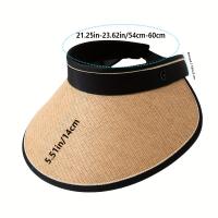 Sombrero de Sol para Mujer con Ala Ancha Ajustable y Plegable, Ligero y Transpirable con Ribete Negro – Ideal para Deportes al Aire Libre, Graduaciones y Moda Verano - details 4