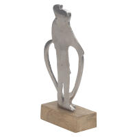 CAPRILO REGALOS & DECORACIÓN Figura Decorativa de Madera y Metal "Pareja Corazón". Adornos y Esculturas. Decoración Hogar. Regalos Originales. 10 x 5 x 22 cm. - details 2