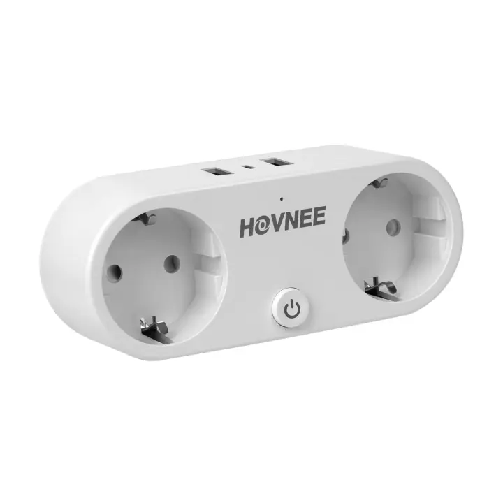 Adaptador de Enchufe, con USB y usb C, Ladron de Enchufe con USB tipo C, 5 en 1 Enchufe Multiple USB con 3 USB(1 USB-C + 2 USB-A) y 2 Tomas de Enchufe Schuko, Enchfe Multiple Pared con Interruptor, Adecuado para el Hogar, la Oficina y los Viajes, Blanco - 1