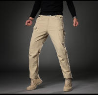 Pantalones Tácticos Caqui Para Hombre Con 4 Bolsillos Y Cintura Elástica Pantalones De Trabajo Militares Para Acampar Y Senderismo - details 9