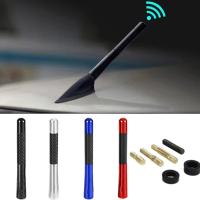 Antena De Radio Para Coche Universal 12cm Color Sólido Fibra De Carbono Negra Antena De Techo Para FM/AM Metal Receptor - details 0