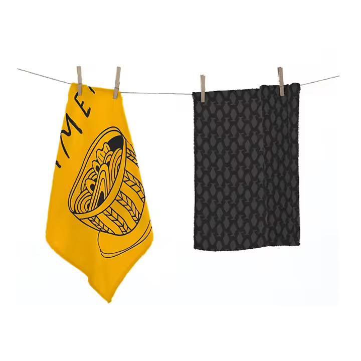 NAF NAF - Set de Paños de Cocina de Algodón 100%, Alta Absorción, Diseño Moderno en 2 Colores - ¡Prácticos y Estilosos! - 1