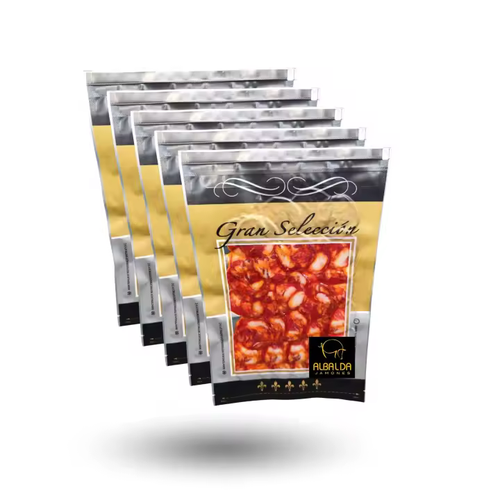 Pack sobres Chorizo Ibérico bellota  100gr ALBALDA JAMONES - 1