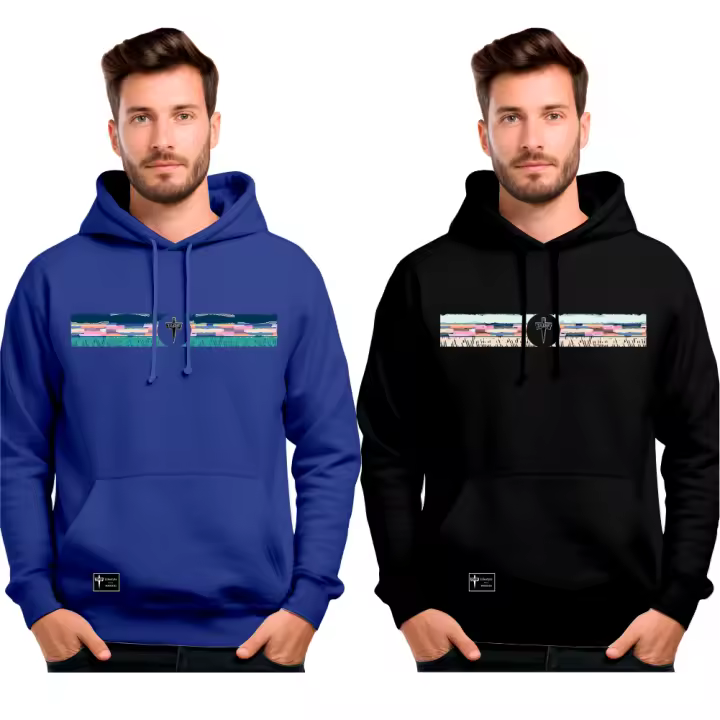 TARIF Pack de 2 sudaderas con capucha, parca Tarif, para hombres y mujeres, sudaderas con logotipo bordado, jersey con capucha informal suelto, ropa deportiva - 1