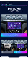 Junsun Radio Coche Ford S Max S-MAX 2007 2008 2009 2010 2011 2012 2013 2015 AI Voice 2 din Pantalla Coche Android Auto Multimedia Navegación GPS Auto radio - details 2