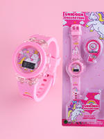 Reloj Electrónico De Color Unicorno Para Niños Con Pulsera Luminosa Y Multifuncional Resistantes Al Agua Estilo Casual Para Estudiantes - details 4