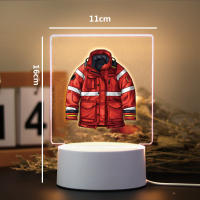 Lámpara De Mesa LED Creativa Para Bomberos Luz Nocturna De Acrílico Cambio De Color Regalo 3D Iluminación Nocturna - details 7