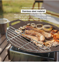 Barbacoa Portátil En Acero Inoxidable Con Malla De Asar Y Relleno Para Camping Y Exterior Grillete De Red Antideslizante Para Sopas Y Verduras - details 4