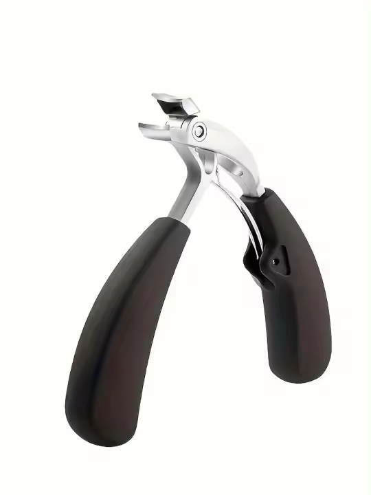 Tijeras De Uñas De Acero Inoxidable Modernas Con Hoja Concava Y Diseño Curvado Gran Apertura Herramienta De Corte Para Uñas Resistentes - 1