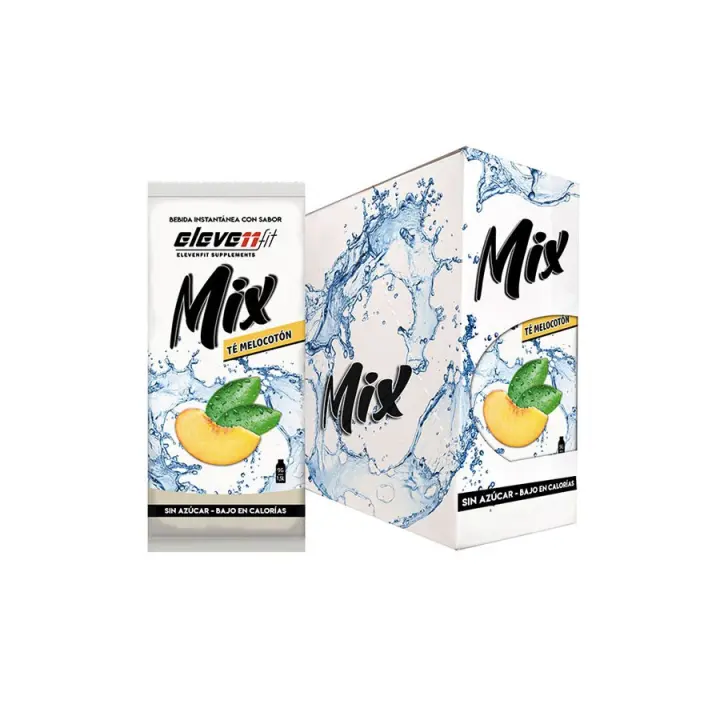 ElevenFit - Bebidas Mix - Caja 24 sobres (9 gr. c/u) - Saborizante en polvo para agua. Sabores de FRUTAS 🍏🍎🍊🍋🍌🍉🍇🍓🍒🥥🍍🥭 Sin azúcar, bajo en calorías. Ideal para dietas y pérdida de peso. - 1