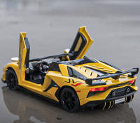 Coche De Juguete a Escala 1/24 Lambor Aventador SVJ63 En Aleación Con Sonido Luz Y Retroceso Para Niños Y Coleccionistas - details 0