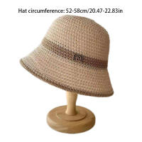 Sombrero De Pescador De Paja Panamá Para Mujer Protección UV Plegable Estilo De Olla De Verano Con Costuras Huecas - details 10