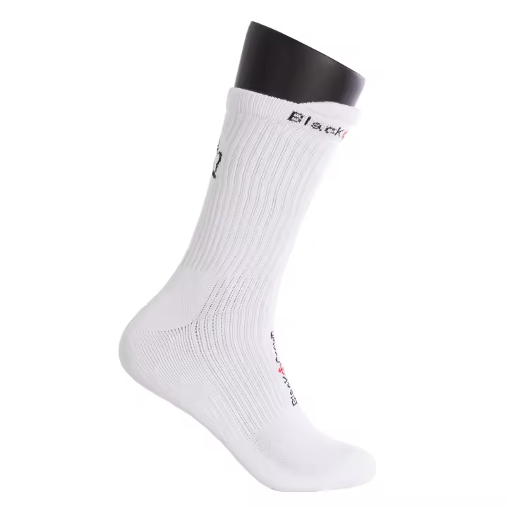 Black Crown - Calcetines Premium Altos - 70% Poliéster, 28% Algodón, 2% Elastano - Blancas con Corona Negra - Máximo Confort. - 1