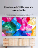 Mi Smart Projector 2|Pantalla impresionante de hasta 120" | Corrección trapezoidal automática multiángulo* Las imágenes más nítidas en 1080p | Android TV™ certificado - details 6