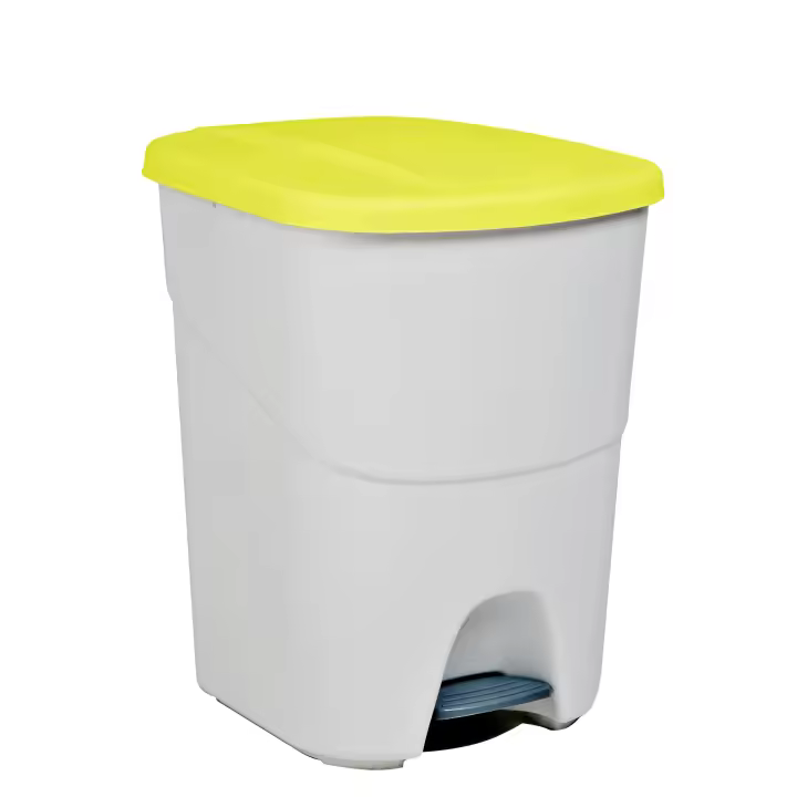 Denox Pedalbin Ecológico 40 Litros con Separador de Compartimentos y Enganches Laterales para Reciclaje de Residuos - 1
