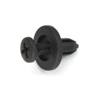 AD 50pcs Clips De Plástico Negros Para Automóvil Con Agujero De 8mm Retenci\u00f3n De Puertas Y Cubiertas Líneas Barbs Rivet Herramientas De Reparación De Coches - details 6