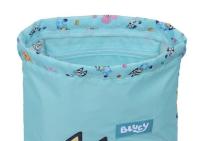 Saco niños Plano 34 cms Bluey| cómodo para niños | Diseño azul vibrante de  Bluey  | Tamaño de 34 cms. Divertido Bluey colegio excuersión - details 5