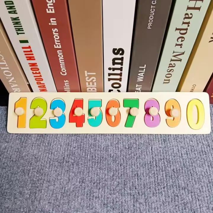 Rompecabezas De Madera Para Niños Juguete Montessori Para Bebés De 1 2 3 Años Aprendizaje Temprano En Alfabeto Números Y Formas - 1