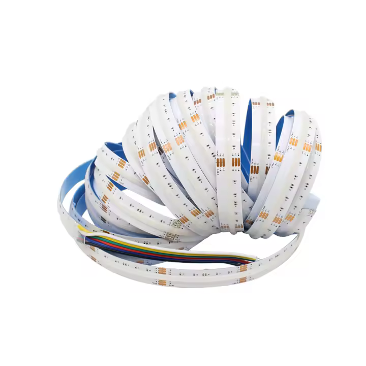 Tira De LED COB Flexible DC24V 840 LEDs 12mm 5 En 1 Alta Intensidad RGB CCT Para Decoración De Habitaciones IP20 Dimmable - 1