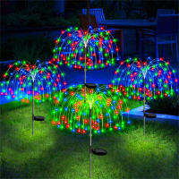 Luz De Jardín Solar LED Impermeable Con 8 Modos De Fuegos Artificiales Para Paisaje Jardín Decoración De Navidad Y Fiesta - details 5