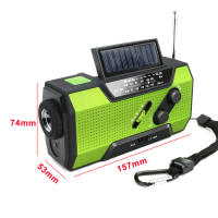 Radio portátil Power Bank Radio meteorológica de emergencia con NOAA/AM/FM USB/solar/manivela de carga alarma SOS y linterna - details 6