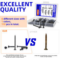 Kit De Tornillos De Madera M3.5 Cabeza Plana Con Encogimiento Cruzado 115 Piezas Herramientas De Fijación Para Carpintería Y Bricolaje - details 4
