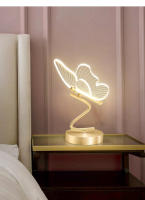 Lámpara De Mesa LED Nórdica Para Iluminación Interior Botón De Encendido Para Dormitorio Sala De Estar Restaurante Decoración De Hogar Mariposa - details 0
