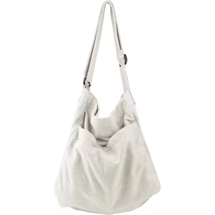 Canvas Hobo Crossbody Shoulder Tote Bag For Women And Men W/multi-pocket Casual Purse Messenger Bags Travel Work - 1