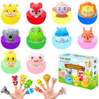 10PCS Teatrillos De Goma Suave Para Niños Juguetes Educativos De Peluche Animal Para Juegos De Rol Y Cuentos Regalo Para Niñas - details 9