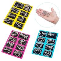 Juego De Rompecabezas Metálico Montessori 8Pcs/set IQ Mind Brain Teaser Educativo Para Niños Y Adultos Juguete Interactivo Alivio Mental - details 8