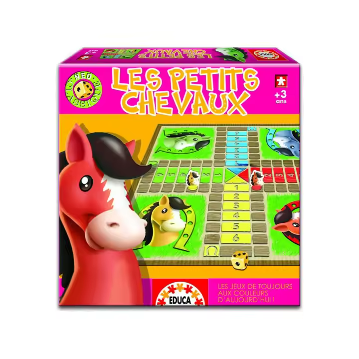 JUGUETILANDIA - Les Petits Chevaux Juegos de Memoria EDUCA Y BORRAS - BORRAS - Juego Exclusivo - Tablero y Fichas - 1