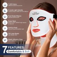 Máscara De Terapia De Luz Roja De Silicona 7 Colores LED Para Rejuvenecimiento Anti-Edad Con Protección Ocular Y Alumbrado Facial - details 4