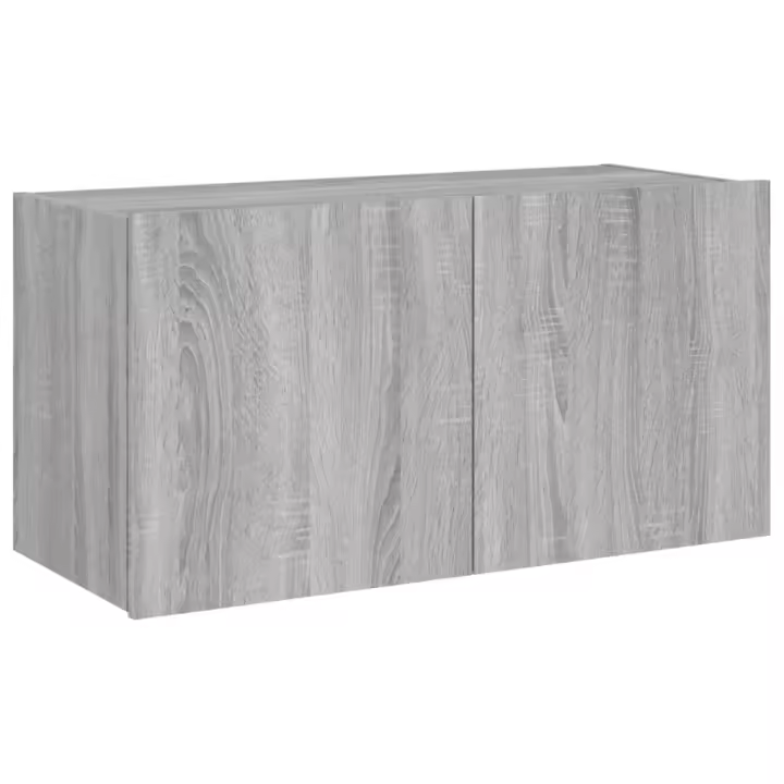 vidaXL Mueble de TV de pared con luces LED gris Sonoma 80x35x41 cm - 1