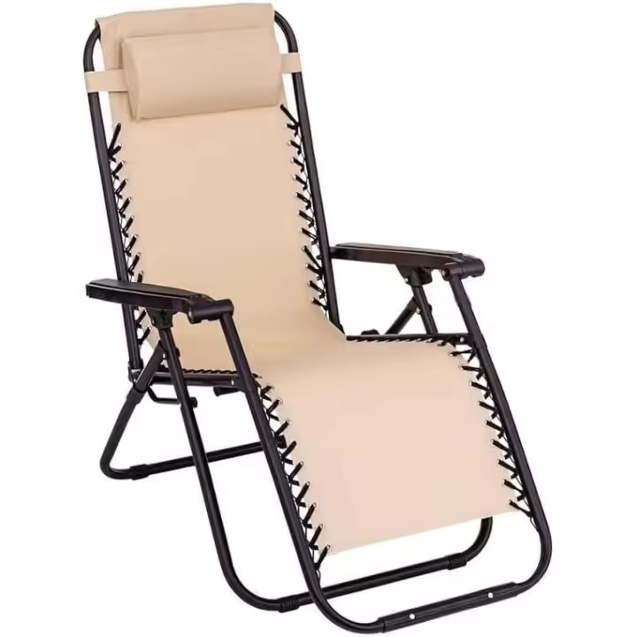 Wonduu Silla Tumbona Gravedad Cero Reclinable con Bloqueo de Seguridad – Plegable con Cojín Reposacabezas – Tejido Oxford y Acero Resistente – Para Jardín, Patio, Terraza, Piscina o Camping – Silla Exterior Cómoda y Ergonómica - 1