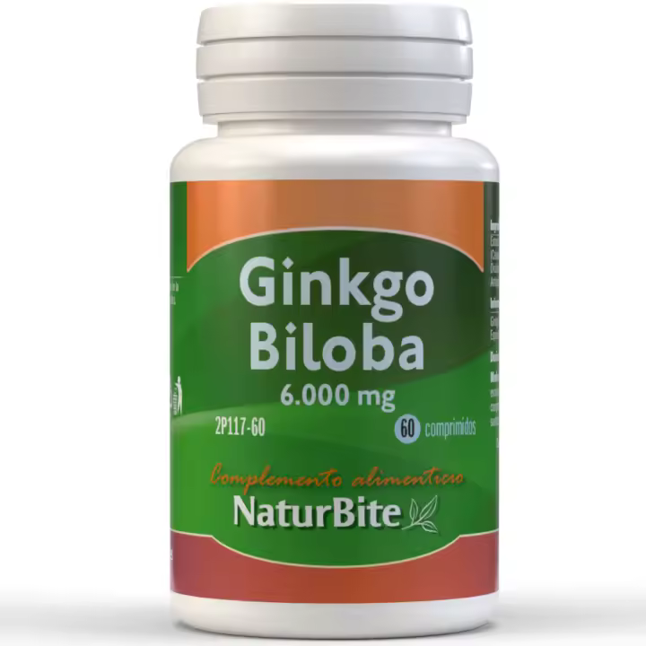 Naturbite Ginkgo Biloba 6000mg para Salud Cerebral y Circulación Sanguínea - 1