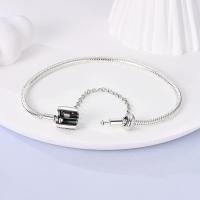Pulsera De Corazón Rosado En Plata De Ley 925 Con Cadena De Seguridad Estrellada Y Luna Cadena De Serpiente Adecuada Para DIY Joyería Con Encantos Y Cuentas Para Mujer - details 23