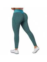 Pantalones De Yoga Para Mujeres Cintura Alta Moldeadora Jacquard De Mantequilla De Palmera Pantalones Deportivos De Pierna Larga Sin Bolsillos - details 10