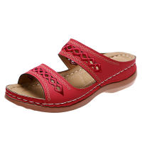 Sandalias De Mujer Verano 2024 Color Sólido Casual Abiertas Tobilleras Suaves Transpirables Elegantes Con Plataforma Y Tacón Bajo - details 5