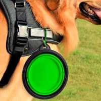 Ociodual Comedero Plegable Plato Bowl 350ml Color Verde para Alimentar Perros Gatos Mascotas Cuenco Tazón Fuente Alimentación Bebedero Portátil Silicona Flexible Taza Copa Viaje - details 5
