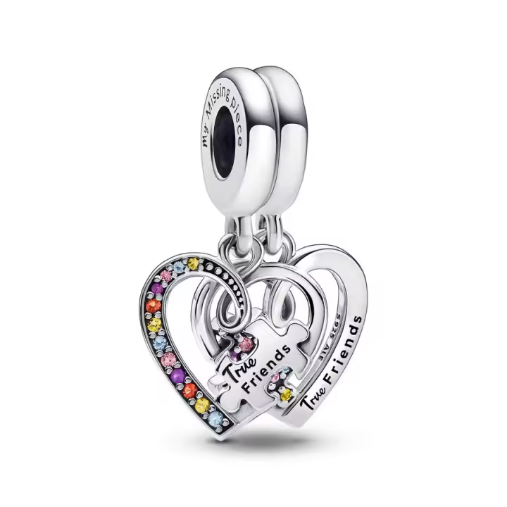 Charm Pandora Colgante Divisible Puzzle Corazones de la Amistad - 792239C01 - 1