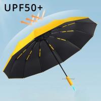Paraguas Automático Resistente Al Viento Y Sol Con Protección UV Grande Plegable Para Hombres Y Mujeres Paraguas De Lluvia Con 72 Costillas - details 4